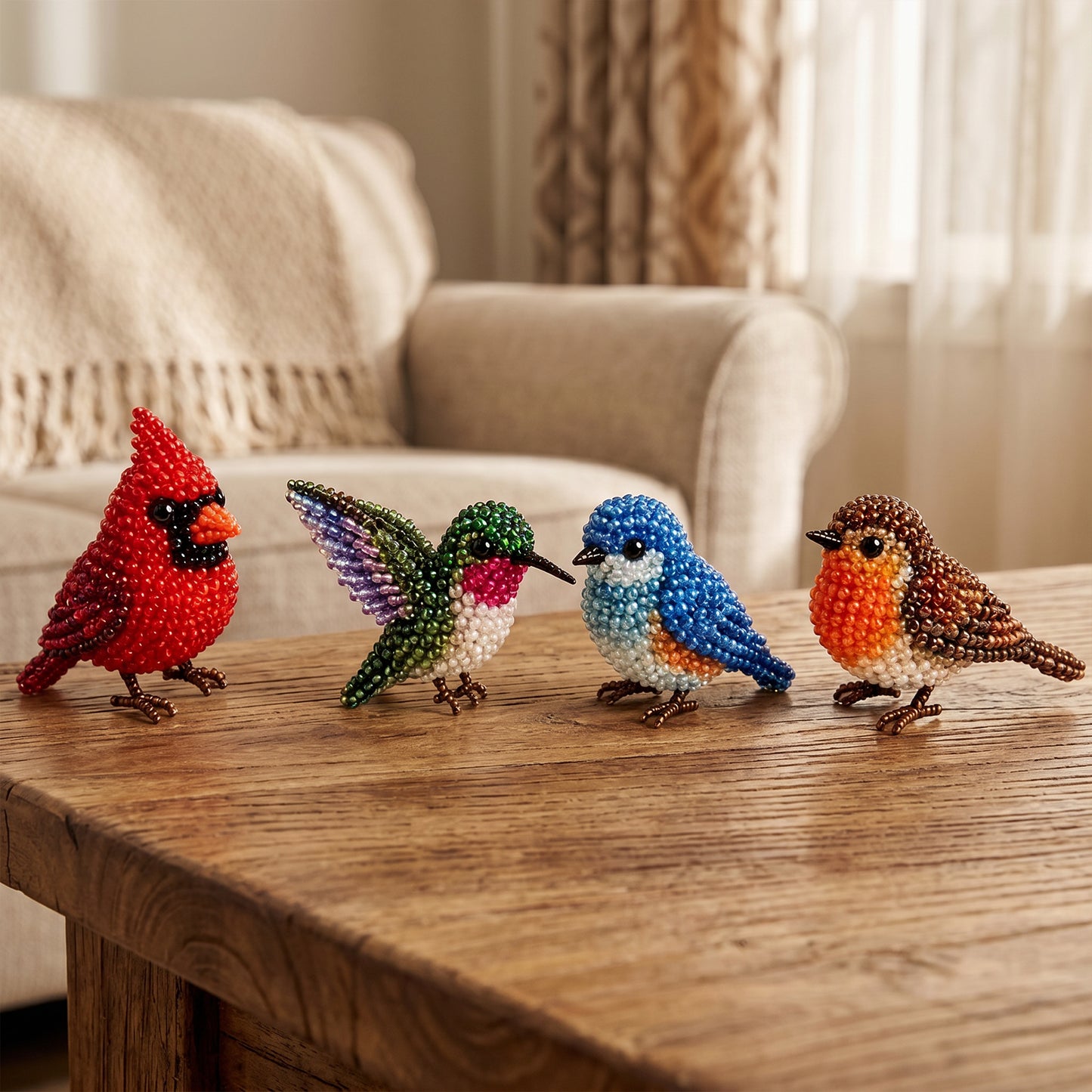 Cute 3D Animal Bead Craft Set with Colorful Beads & Instructions Animals Beadwork Crafts Kits Handmade Jewelry Art Beaded Kit for Beginners & Craft Enthusiasts (Set-A)