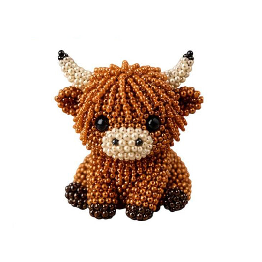 DIY 3D Animals Bead Embroidery Kits with Colorful Beads Bead Embroidery Set Cute Bead Craft Animal Set for Crafting Enthusiasts Girls Women Teens Adults (A)