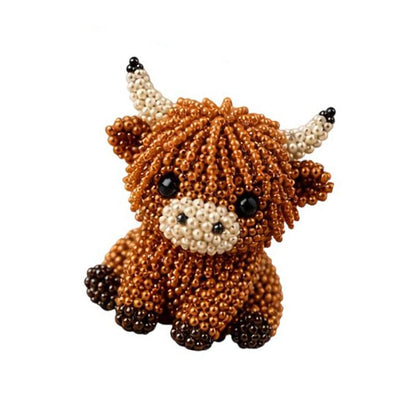DIY 3D Animals Bead Embroidery Kits with Colorful Beads Bead Embroidery Set Cute Bead Craft Animal Set for Crafting Enthusiasts Girls Women Teens Adults (A)