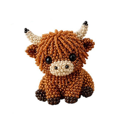DIY 3D Animals Bead Embroidery Kits with Colorful Beads Bead Embroidery Set Cute Bead Craft Animal Set for Crafting Enthusiasts Girls Women Teens Adults (A)