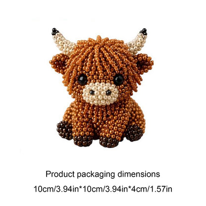 DIY 3D Animals Bead Embroidery Kits with Colorful Beads Bead Embroidery Set Cute Bead Craft Animal Set for Crafting Enthusiasts Girls Women Teens Adults (A)