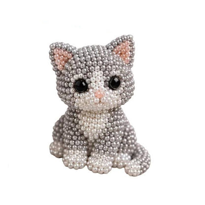 DIY 3D Animals Bead Embroidery Kits with Colorful Beads Bead Embroidery Set Cute Bead Craft Animal Set for Crafting Enthusiasts Girls Women Teens Adults (B)