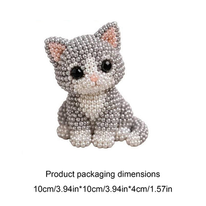 DIY 3D Animals Bead Embroidery Kits with Colorful Beads Bead Embroidery Set Cute Bead Craft Animal Set for Crafting Enthusiasts Girls Women Teens Adults (B)