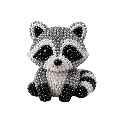 DIY 3D Animals Bead Embroidery Kits with Colorful Beads Bead Embroidery Set Cute Bead Craft Animal Set for Crafting Enthusiasts Girls Women Teens Adults (C)