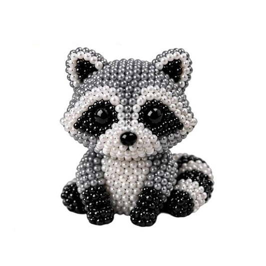 DIY 3D Animals Bead Embroidery Kits with Colorful Beads Bead Embroidery Set Cute Bead Craft Animal Set for Crafting Enthusiasts Girls Women Teens Adults (C)