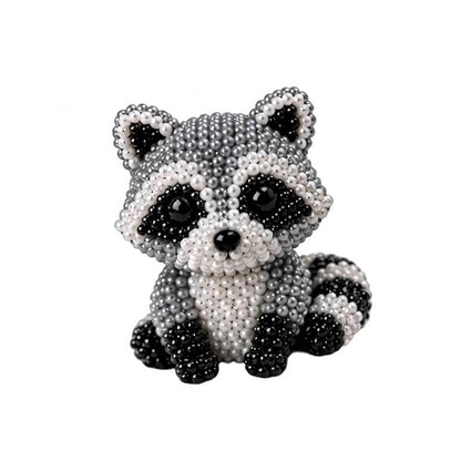 DIY 3D Animals Bead Embroidery Kits with Colorful Beads Bead Embroidery Set Cute Bead Craft Animal Set for Crafting Enthusiasts Girls Women Teens Adults (C)