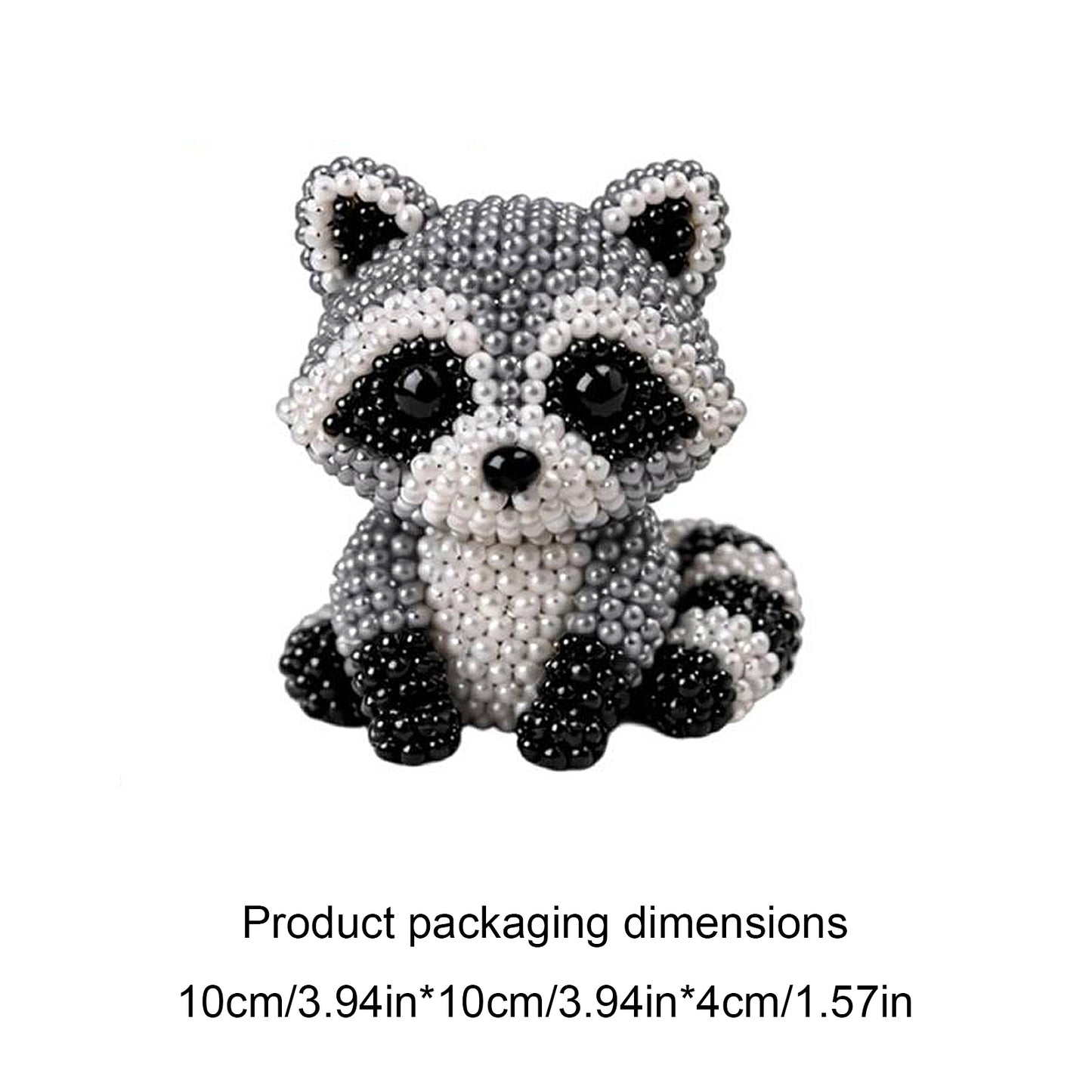 DIY 3D Animals Bead Embroidery Kits with Colorful Beads Bead Embroidery Set Cute Bead Craft Animal Set for Crafting Enthusiasts Girls Women Teens Adults (C)