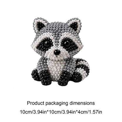 DIY 3D Animals Bead Embroidery Kits with Colorful Beads Bead Embroidery Set Cute Bead Craft Animal Set for Crafting Enthusiasts Girls Women Teens Adults (C)