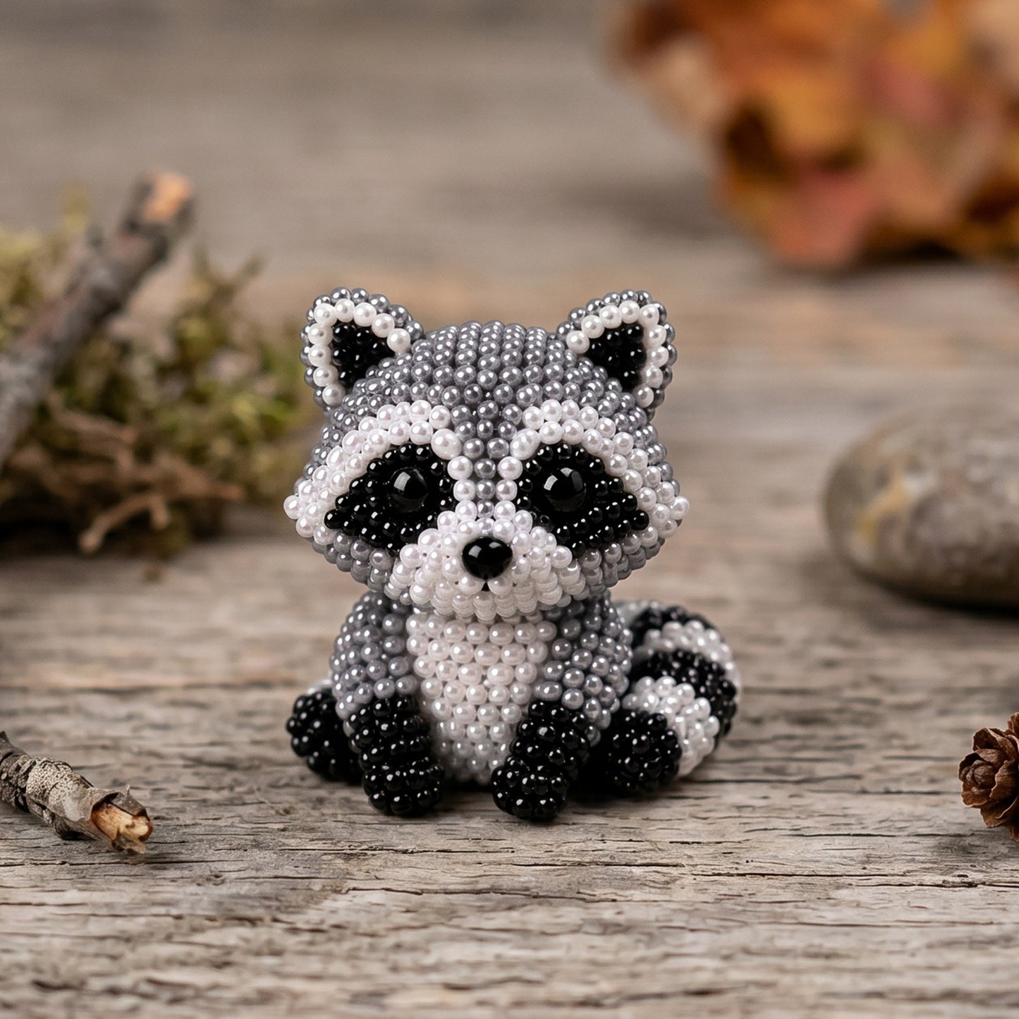 DIY 3D Animals Bead Embroidery Kits with Colorful Beads Bead Embroidery Set Cute Bead Craft Animal Set for Crafting Enthusiasts Girls Women Teens Adults (C)