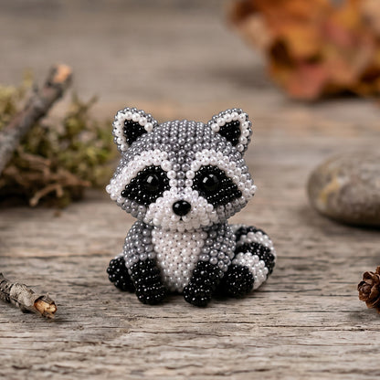 DIY 3D Animals Bead Embroidery Kits with Colorful Beads Bead Embroidery Set Cute Bead Craft Animal Set for Crafting Enthusiasts Girls Women Teens Adults (C)