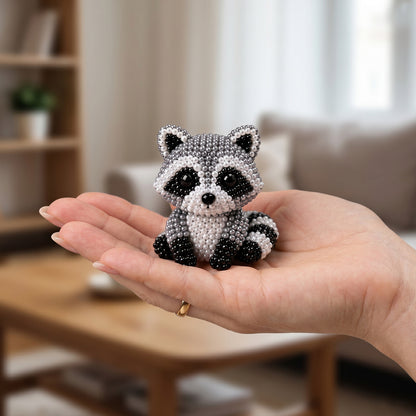 DIY 3D Animals Bead Embroidery Kits with Colorful Beads Bead Embroidery Set Cute Bead Craft Animal Set for Crafting Enthusiasts Girls Women Teens Adults (C)
