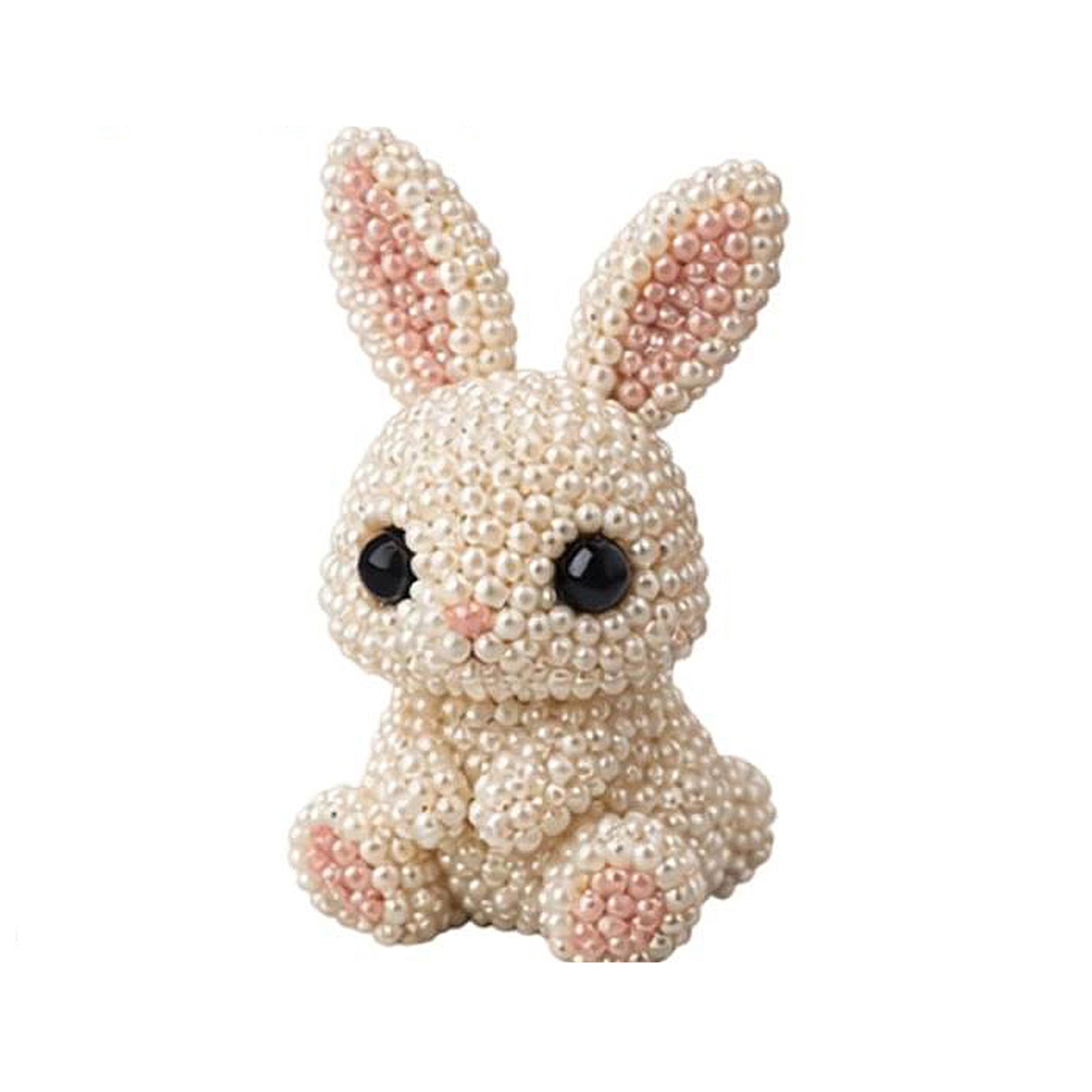 DIY 3D Animals Bead Embroidery Kits with Colorful Beads Bead Embroidery Set Cute Bead Craft Animal Set for Crafting Enthusiasts Girls Women Teens Adults (D)