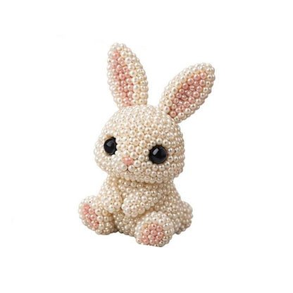 DIY 3D Animals Bead Embroidery Kits with Colorful Beads Bead Embroidery Set Cute Bead Craft Animal Set for Crafting Enthusiasts Girls Women Teens Adults (D)