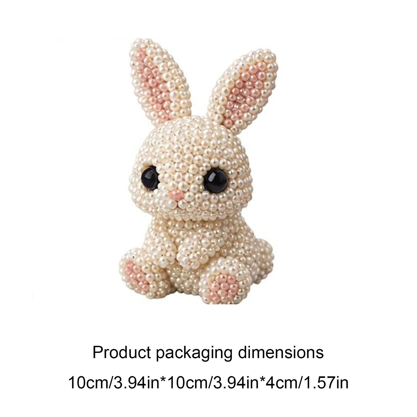 DIY 3D Animals Bead Embroidery Kits with Colorful Beads Bead Embroidery Set Cute Bead Craft Animal Set for Crafting Enthusiasts Girls Women Teens Adults (D)