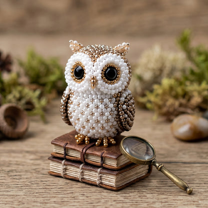DIY 3D Animals Bead Embroidery Kits with Colorful Beads Bead Embroidery Set Cute Bead Craft Animal Set for Crafting Enthusiasts Girls Women Teens Adults (F)