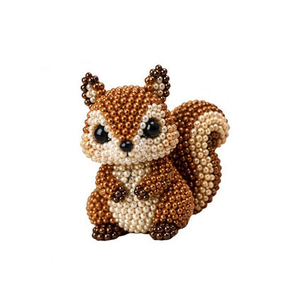 DIY 3D Animals Bead Embroidery Kits with Colorful Beads Bead Embroidery Set Cute Bead Craft Animal Set for Crafting Enthusiasts Girls Women Teens Adults (G)