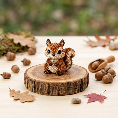 DIY 3D Animals Bead Embroidery Kits with Colorful Beads Bead Embroidery Set Cute Bead Craft Animal Set for Crafting Enthusiasts Girls Women Teens Adults (G)
