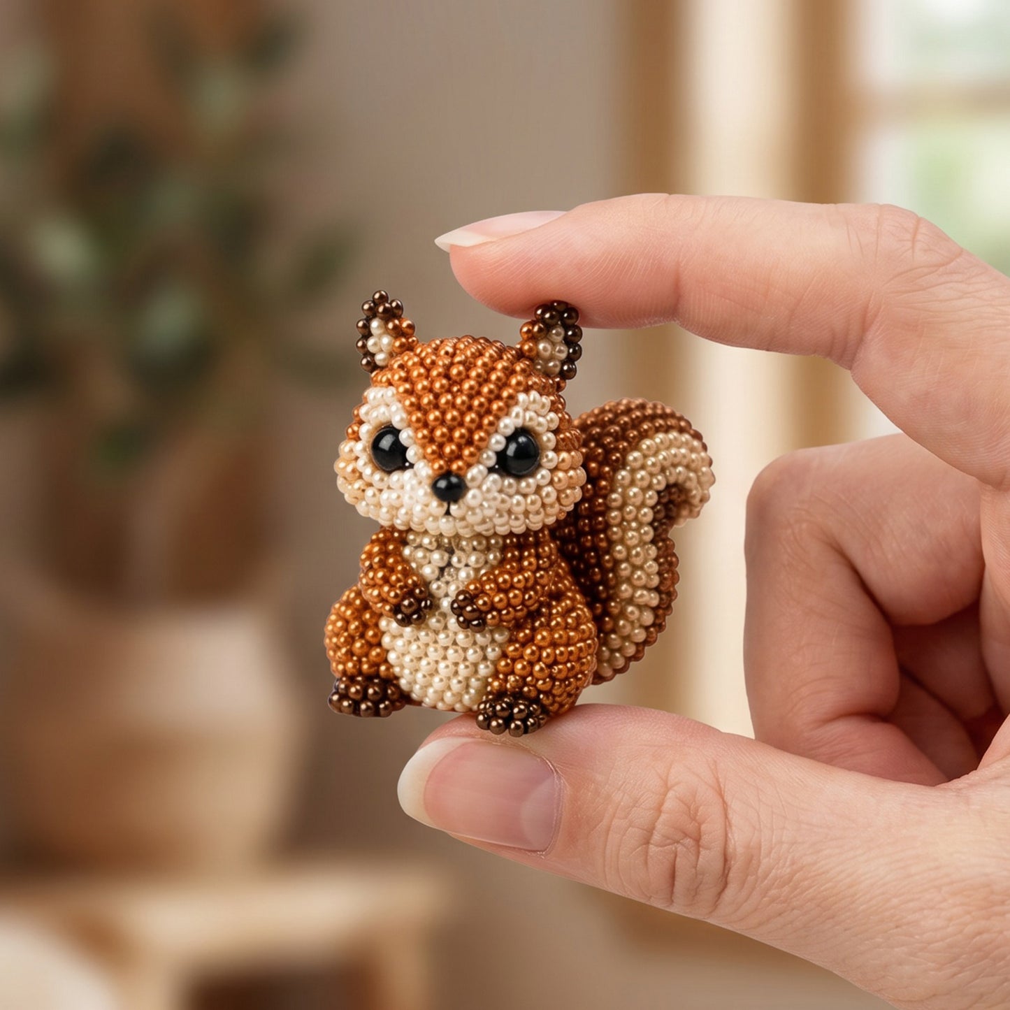 DIY 3D Animals Bead Embroidery Kits with Colorful Beads Bead Embroidery Set Cute Bead Craft Animal Set for Crafting Enthusiasts Girls Women Teens Adults (G)