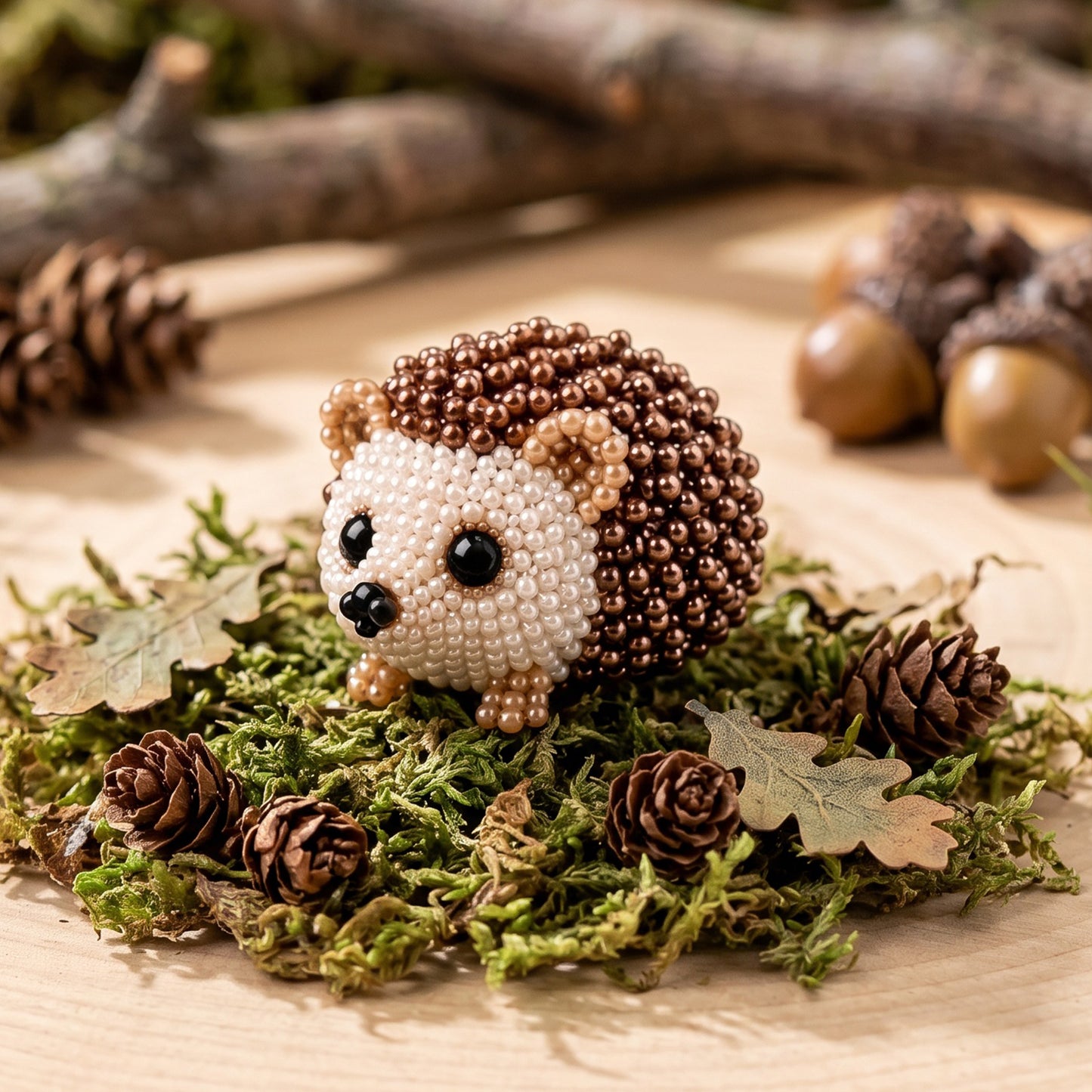 DIY 3D Animals Bead Embroidery Kits with Colorful Beads Bead Embroidery Set Cute Bead Craft Animal Set for Crafting Enthusiasts Girls Women Teens Adults (H)