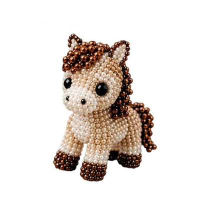 DIY 3D Animals Bead Embroidery Kits with Colorful Beads Bead Embroidery Set Cute Bead Craft Animal Set for Crafting Enthusiasts Girls Women Teens Adults (J)