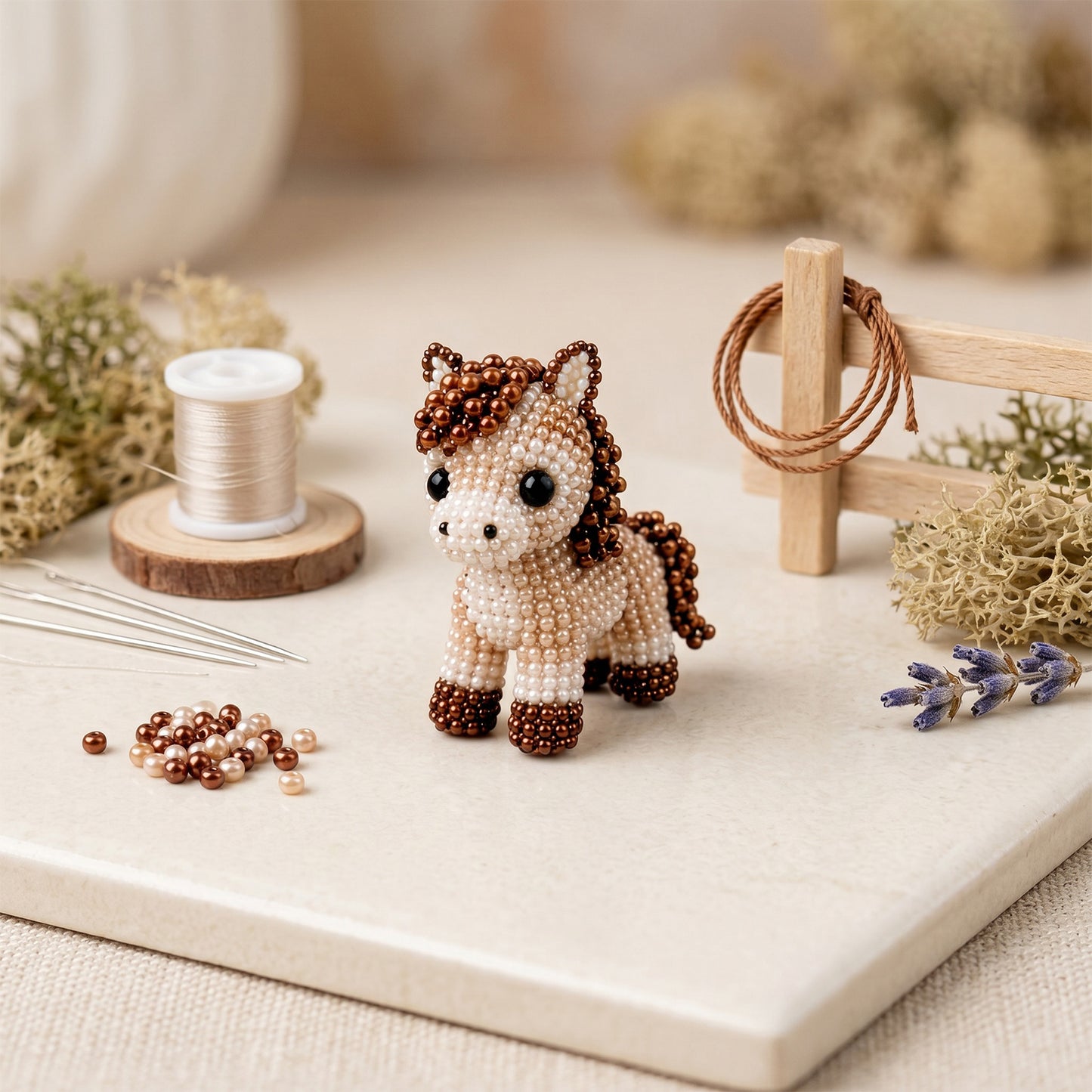 DIY 3D Animals Bead Embroidery Kits with Colorful Beads Bead Embroidery Set Cute Bead Craft Animal Set for Crafting Enthusiasts Girls Women Teens Adults (J)