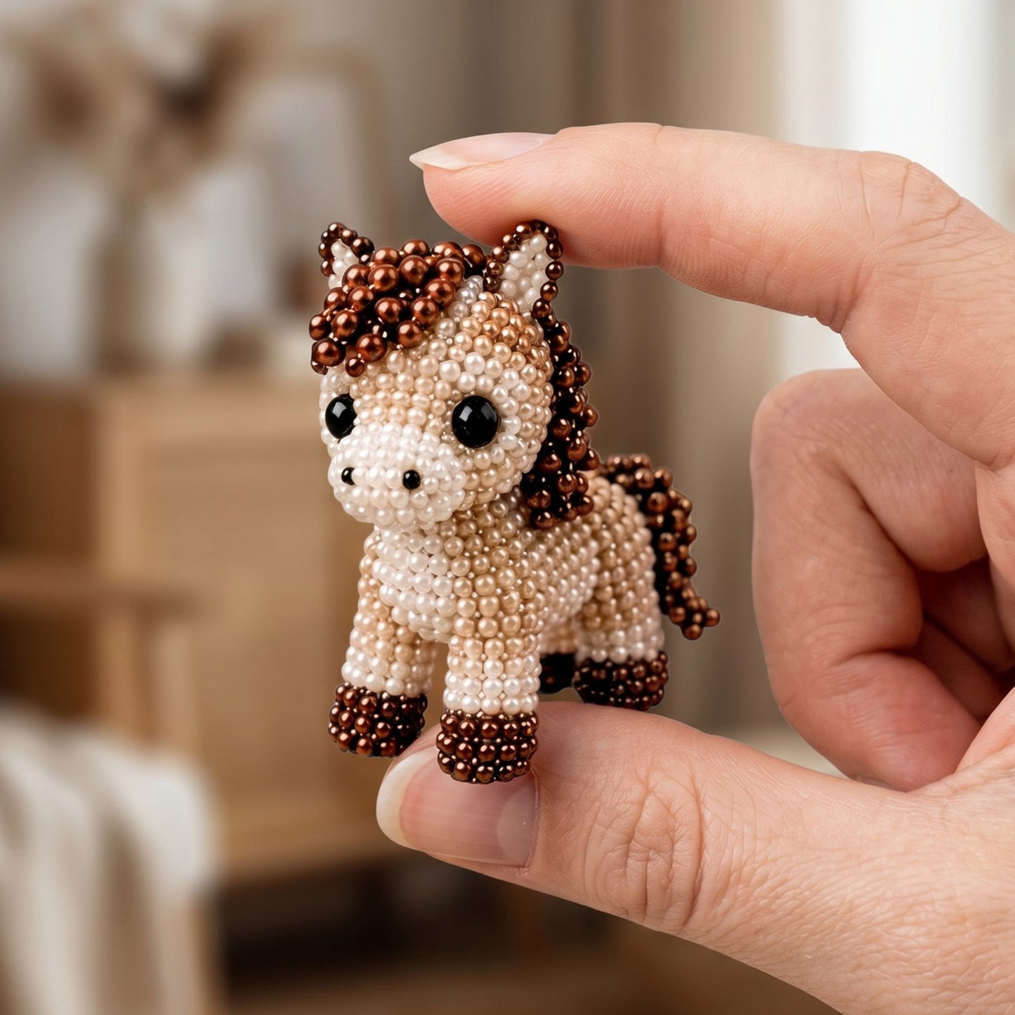 DIY 3D Animals Bead Embroidery Kits with Colorful Beads Bead Embroidery Set Cute Bead Craft Animal Set for Crafting Enthusiasts Girls Women Teens Adults (J)