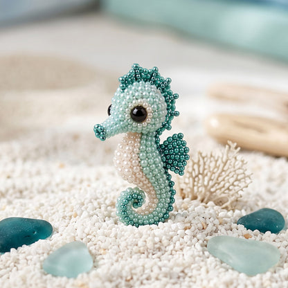 DIY 3D Animals Bead Embroidery Kits with Colorful Beads Bead Embroidery Set Cute Bead Craft Animal Set for Crafting Enthusiasts Girls Women Teens Adults (L)
