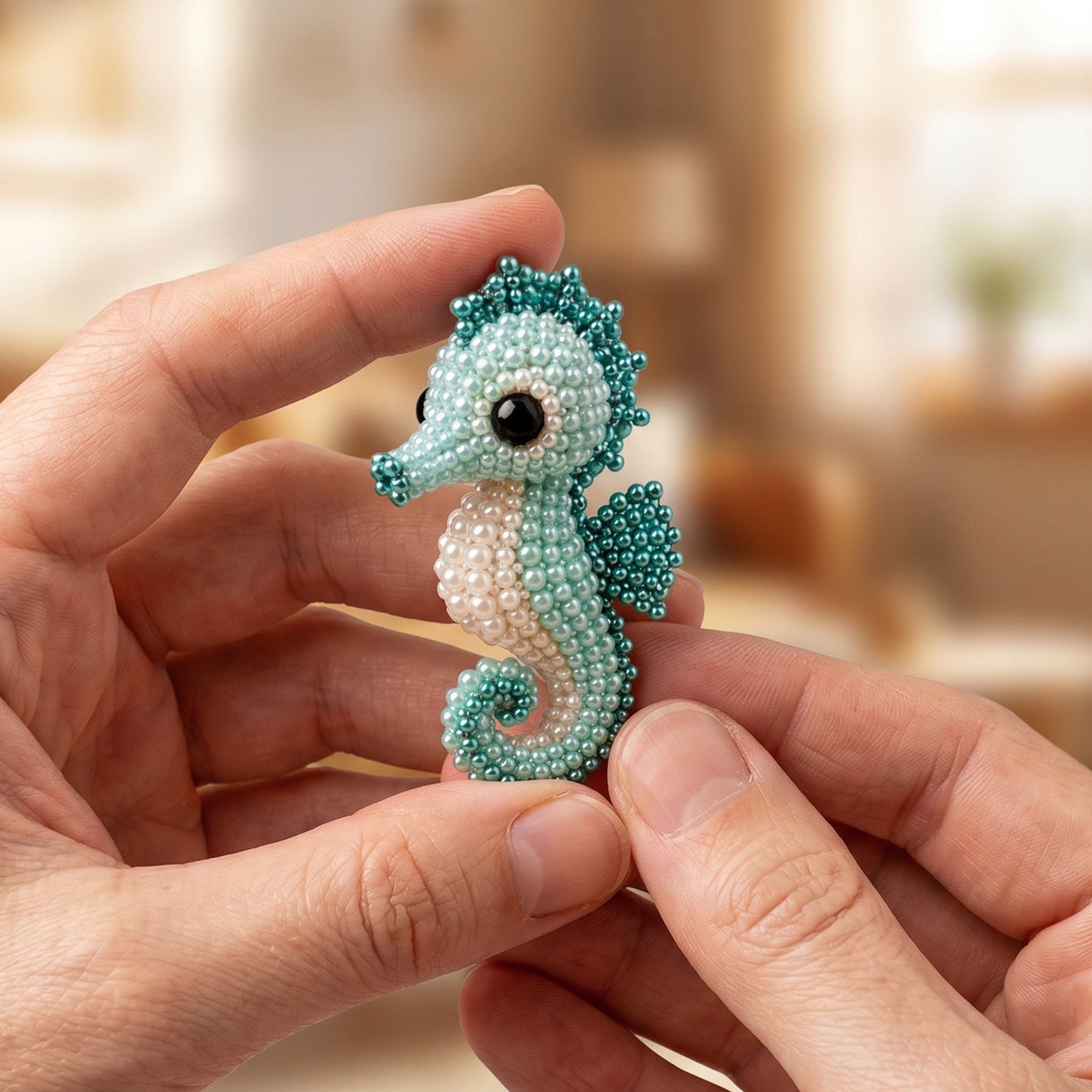 DIY 3D Animals Bead Embroidery Kits with Colorful Beads Bead Embroidery Set Cute Bead Craft Animal Set for Crafting Enthusiasts Girls Women Teens Adults (L)
