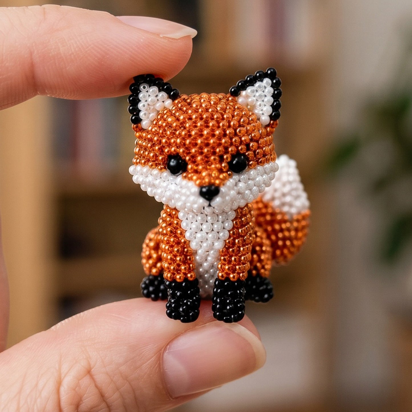 DIY 3D Animals Bead Embroidery Kits with Colorful Beads Bead Embroidery Set Cute Bead Craft Animal Set for Crafting Enthusiasts Girls Women Teens Adults (N)