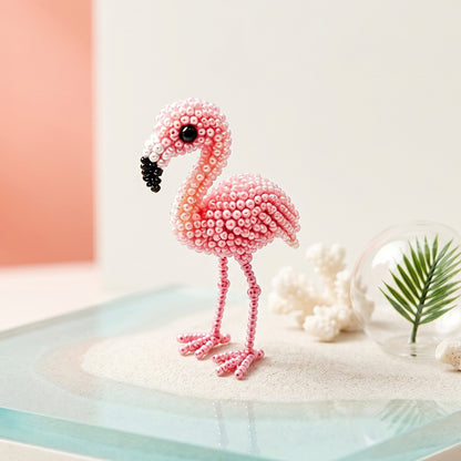DIY 3D Animals Bead Embroidery Kits with Colorful Beads Bead Embroidery Set Cute Bead Craft Animal Set for Crafting Enthusiasts Girls Women Teens Adults (Q)