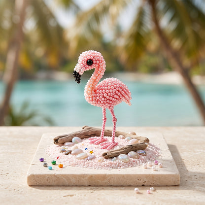 DIY 3D Animals Bead Embroidery Kits with Colorful Beads Bead Embroidery Set Cute Bead Craft Animal Set for Crafting Enthusiasts Girls Women Teens Adults (Q)
