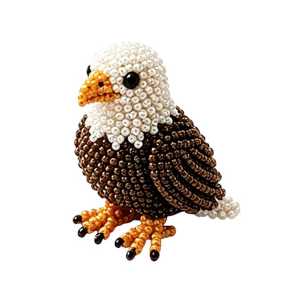 DIY 3D Animals Bead Embroidery Kits with Colorful Beads Bead Embroidery Set Cute Bead Craft Animal Set for Crafting Enthusiasts Girls Women Teens Adults (S)