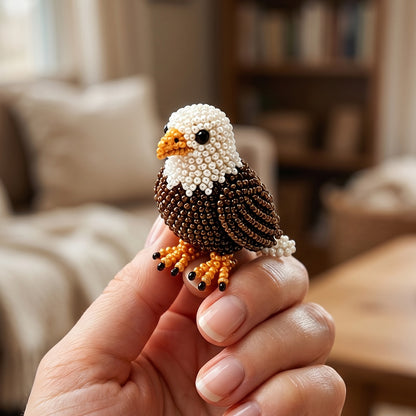 DIY 3D Animals Bead Embroidery Kits with Colorful Beads Bead Embroidery Set Cute Bead Craft Animal Set for Crafting Enthusiasts Girls Women Teens Adults (S)