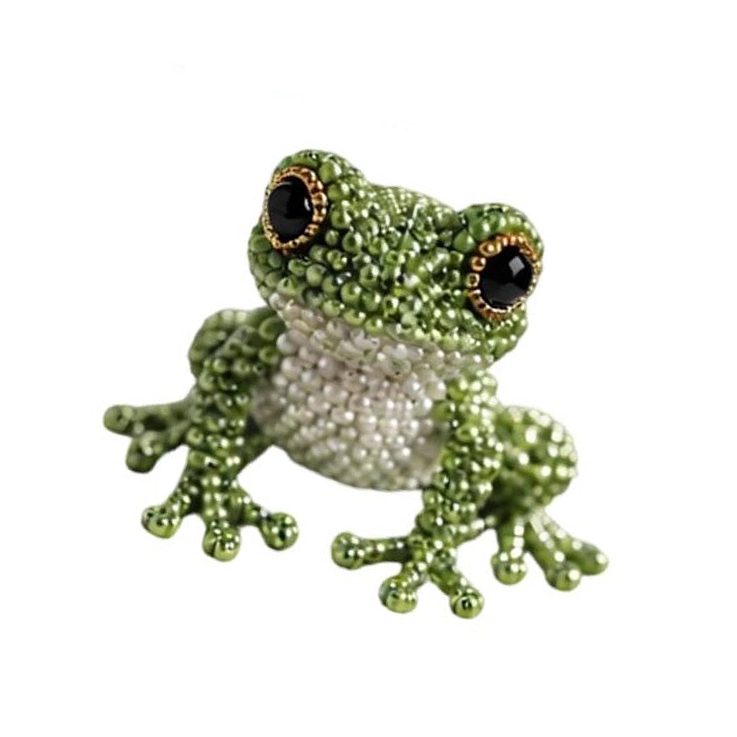 Cute 3D Animal Bead Craft Set with Colorful Beads & Instructions Animals Beadwork Crafts Kits Handmade Jewelry Art Beaded Kit for Beginners & Craft Enthusiasts (Frog)