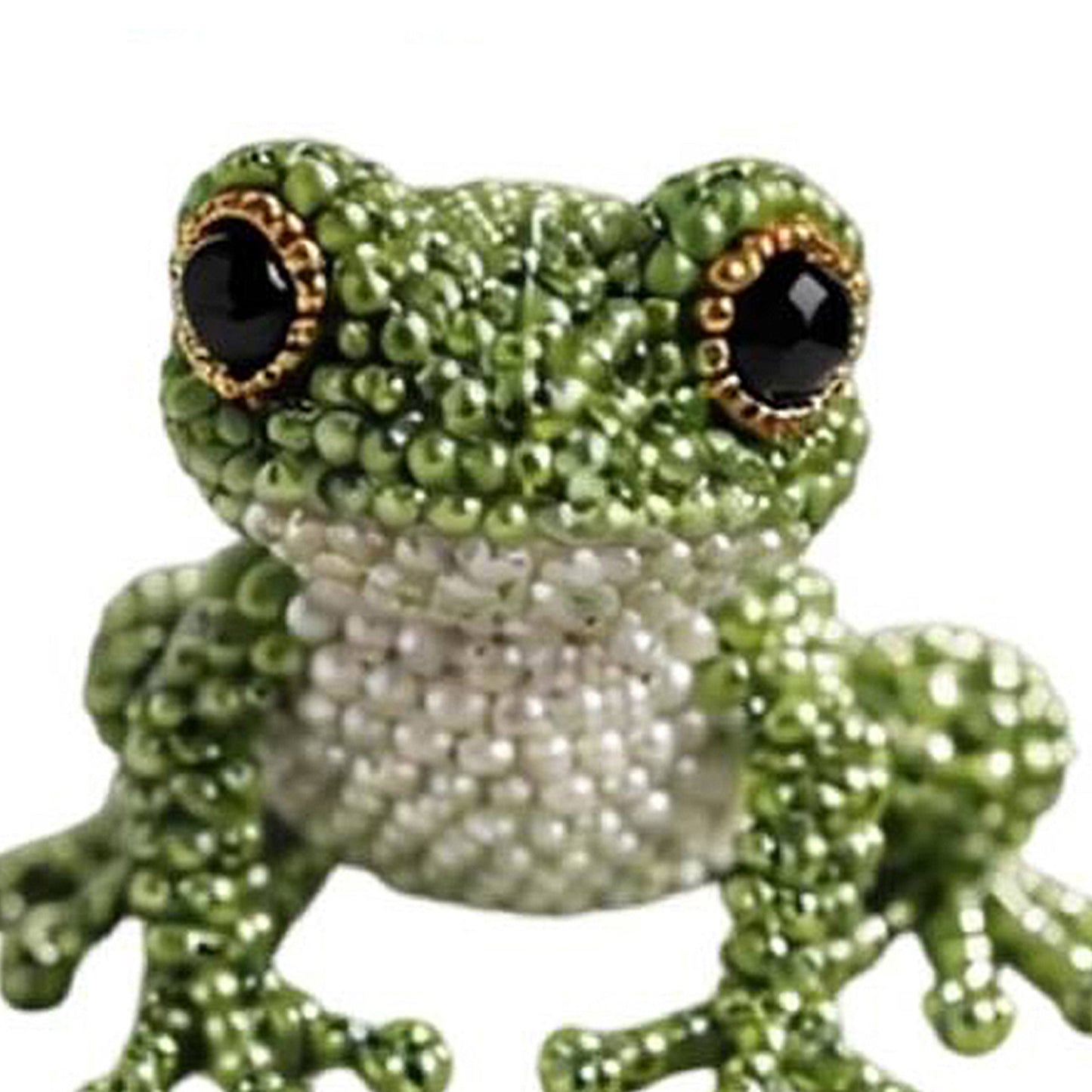 Cute 3D Animal Bead Craft Set with Colorful Beads & Instructions Animals Beadwork Crafts Kits Handmade Jewelry Art Beaded Kit for Beginners & Craft Enthusiasts (Frog)