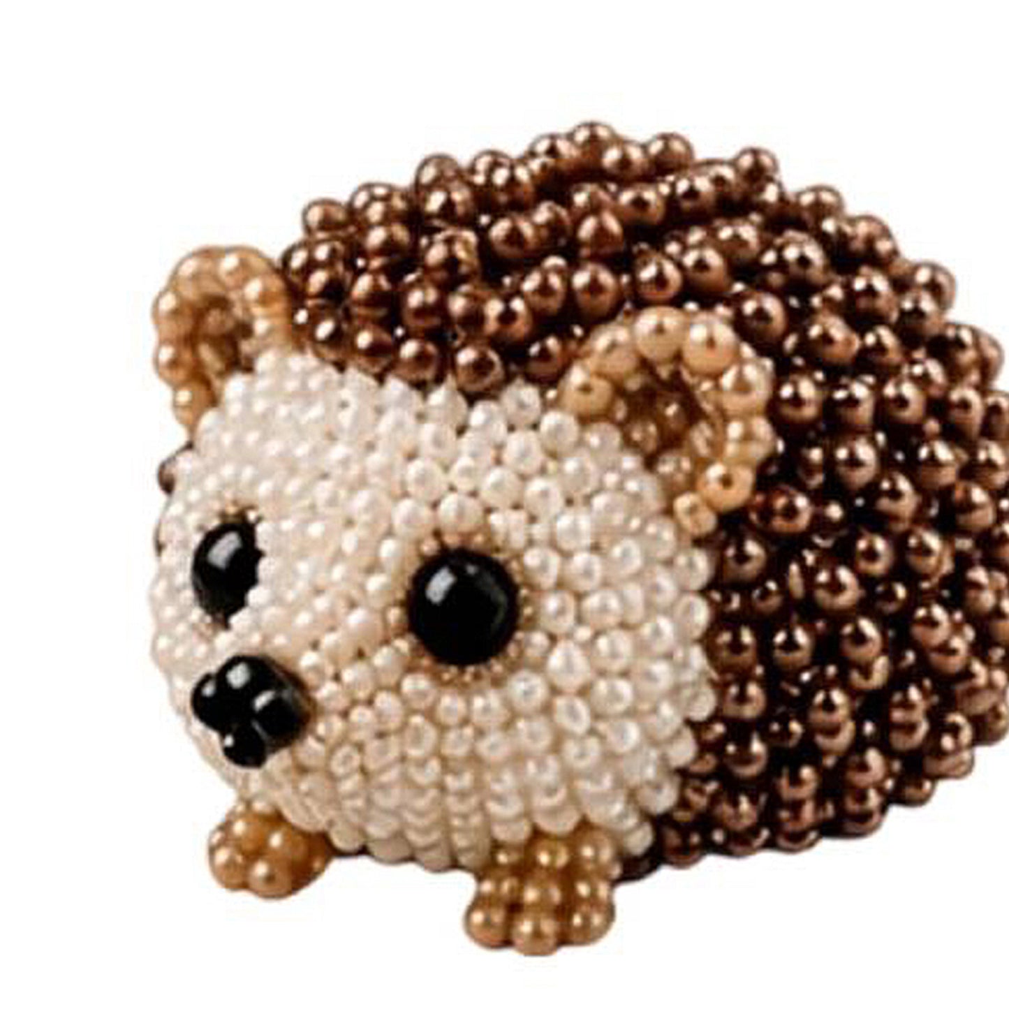 Cute 3D Animal Bead Craft Set with Colorful Beads & Instructions Animals Beadwork Crafts Kits Handmade Jewelry Art Beaded Kit for Beginners & Craft Enthusiasts (Hedgehog)