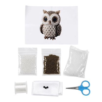 Cute 3D Animal Bead Craft Set with Colorful Beads & Instructions Animals Beadwork Crafts Kits Handmade Jewelry Art Beaded Kit for Beginners & Craft Enthusiasts (Woodpecker)