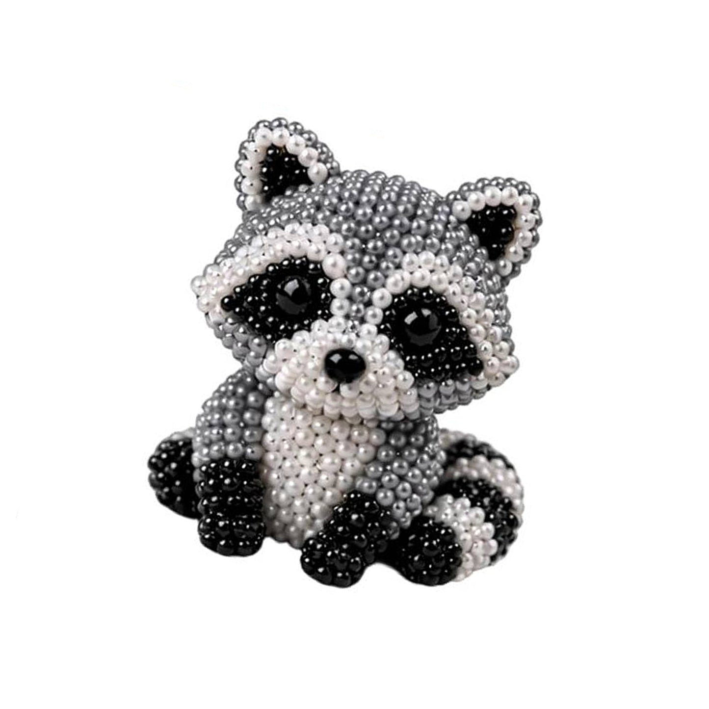 Cute 3D Animal Bead Craft Set with Colorful Beads & Instructions Animals Beadwork Crafts Kits Handmade Jewelry Art Beaded Kit for Beginners & Craft Enthusiasts (Panda)
