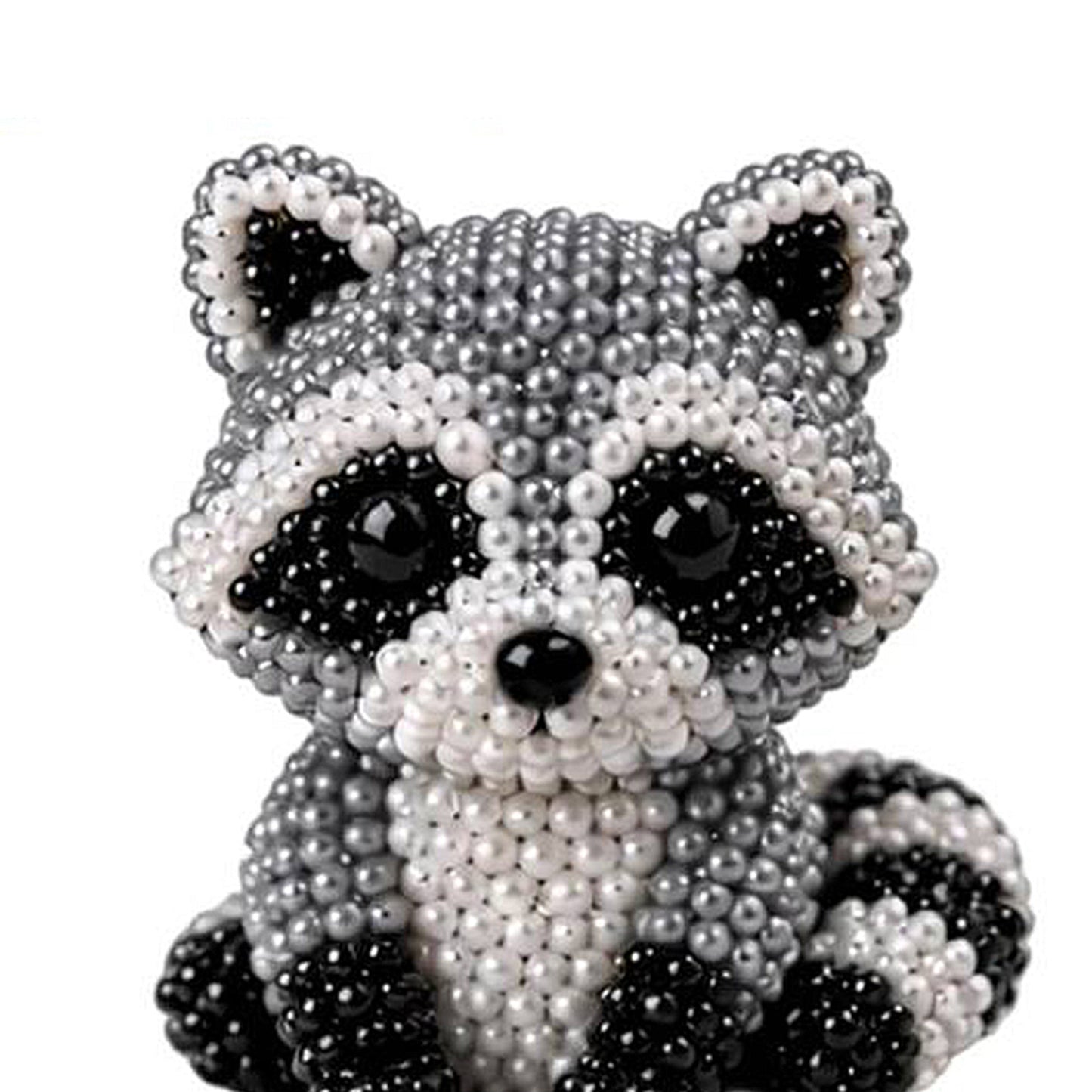 Cute 3D Animal Bead Craft Set with Colorful Beads & Instructions Animals Beadwork Crafts Kits Handmade Jewelry Art Beaded Kit for Beginners & Craft Enthusiasts (Panda)