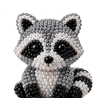 Cute 3D Animal Bead Craft Set with Colorful Beads & Instructions Animals Beadwork Crafts Kits Handmade Jewelry Art Beaded Kit for Beginners & Craft Enthusiasts (Panda)
