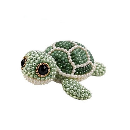 Cute 3D Animal Bead Craft Set with Colorful Beads & Instructions Animals Beadwork Crafts Kits Handmade Jewelry Art Beaded Kit for Beginners & Craft Enthusiasts (Turtle)