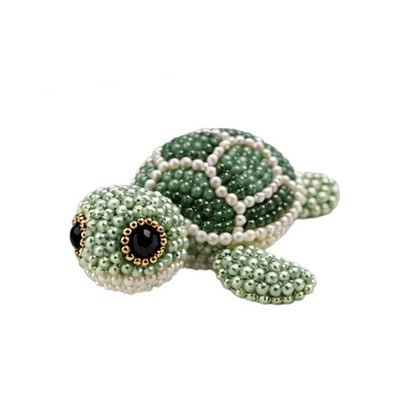 Cute 3D Animal Bead Craft Set with Colorful Beads & Instructions Animals Beadwork Crafts Kits Handmade Jewelry Art Beaded Kit for Beginners & Craft Enthusiasts (Turtle)