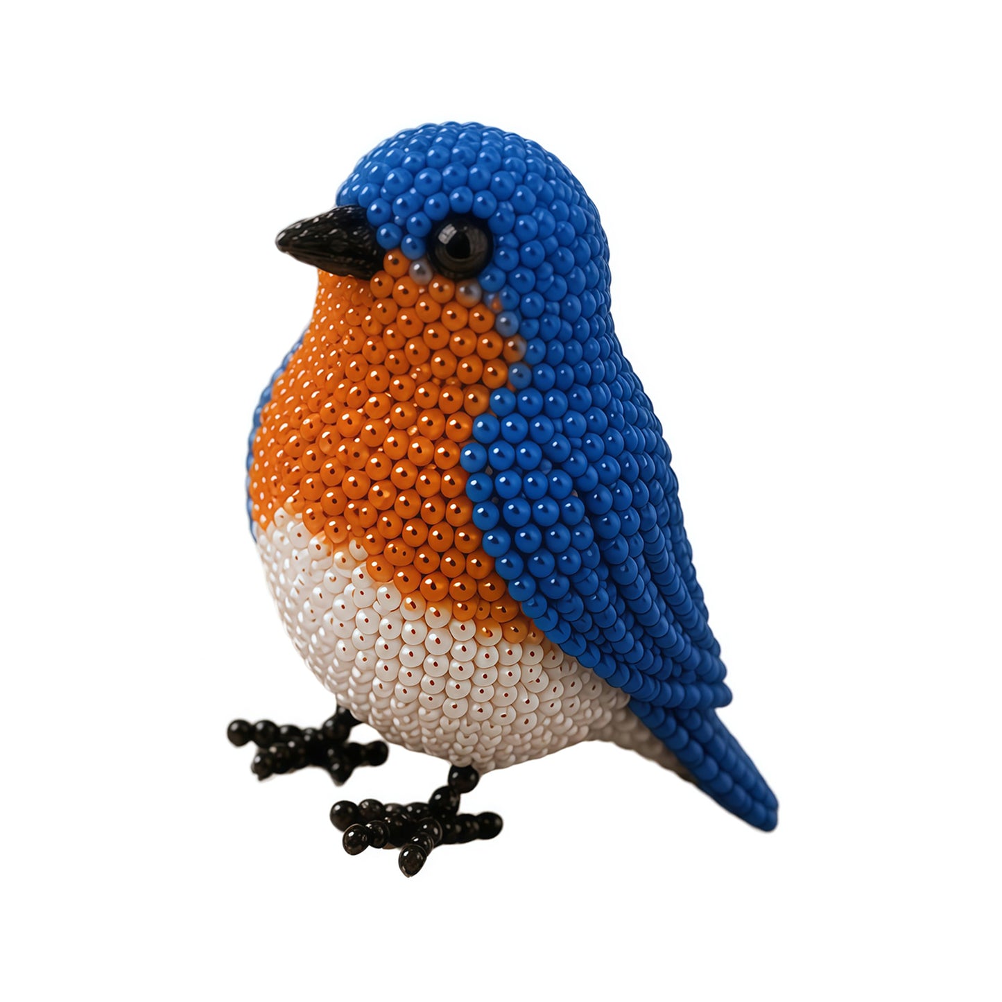 Cute 3D Animal Bead Craft Set with Colorful Beads & Instructions Animals Beadwork Crafts Kits Handmade Jewelry Art Beaded Kit for Beginners & Craft Enthusiasts (Bird 1)