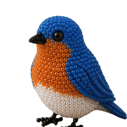 Cute 3D Animal Bead Craft Set with Colorful Beads & Instructions Animals Beadwork Crafts Kits Handmade Jewelry Art Beaded Kit for Beginners & Craft Enthusiasts (Bird 1)