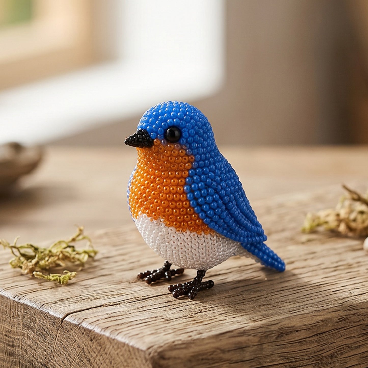 Cute 3D Animal Bead Craft Set with Colorful Beads & Instructions Animals Beadwork Crafts Kits Handmade Jewelry Art Beaded Kit for Beginners & Craft Enthusiasts (Bird 1)