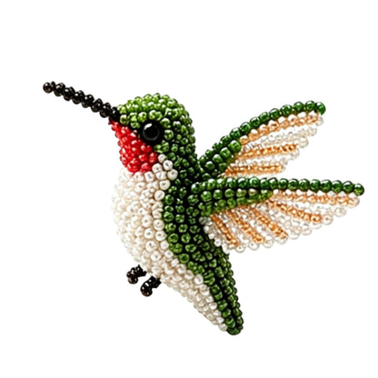 Cute 3D Animal Bead Craft Set with Colorful Beads & Instructions Animals Beadwork Crafts Kits Handmade Jewelry Art Beaded Kit for Beginners & Craft Enthusiasts (Bird 2)