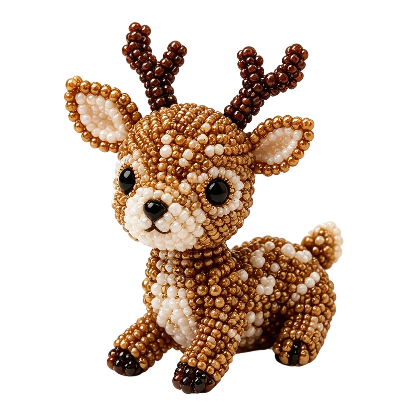 Cute 3D Animal Bead Craft Set with Colorful Beads & Instructions Animals Beadwork Crafts Kits Handmade Jewelry Art Beaded Kit for Beginners & Craft Enthusiasts (Elk)