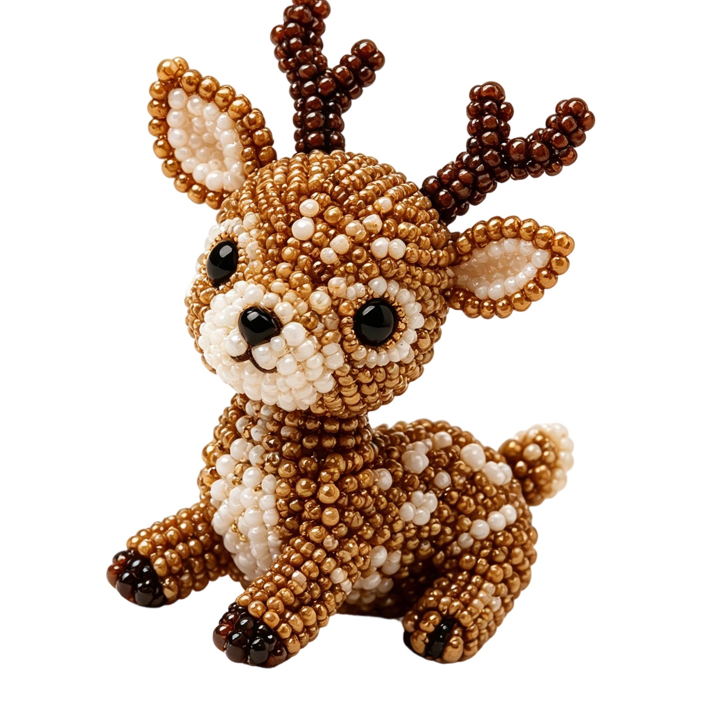 Cute 3D Animal Bead Craft Set with Colorful Beads & Instructions Animals Beadwork Crafts Kits Handmade Jewelry Art Beaded Kit for Beginners & Craft Enthusiasts (Elk)