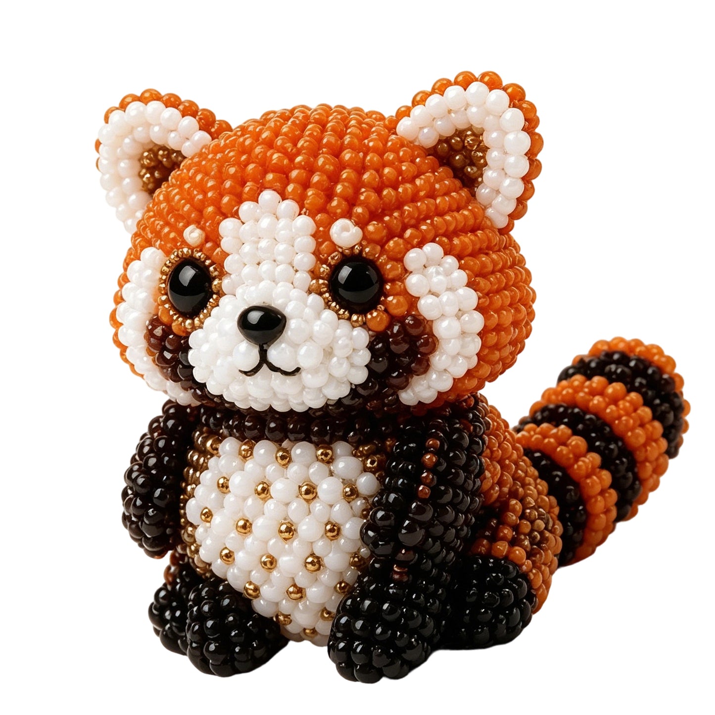 Cute 3D Animal Bead Craft Set with Colorful Beads & Instructions Animals Beadwork Crafts Kits Handmade Jewelry Art Beaded Kit for Beginners & Craft Enthusiasts (Raccoon)