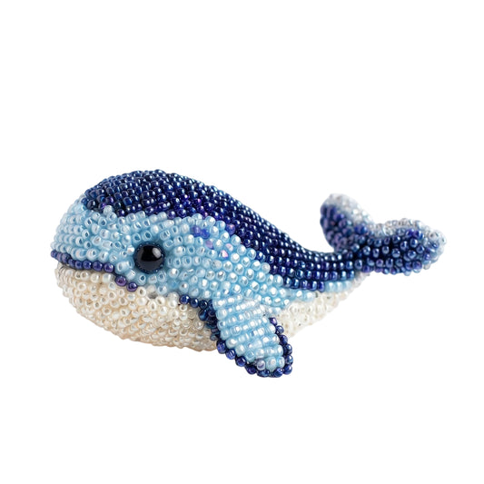 Cute 3D Animal Bead Craft Set with Colorful Beads & Instructions Animals Beadwork Crafts Kits Handmade Jewelry Art Beaded Kit for Beginners & Craft Enthusiasts (Dolphin)